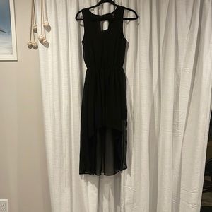 Black hi-low dress